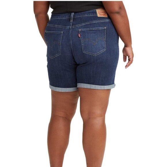 🆕 NWT Levi’s 24 24w Mid High Rise Straight Leg Mid Length Shorts Plus Size - Picture 14 of 14